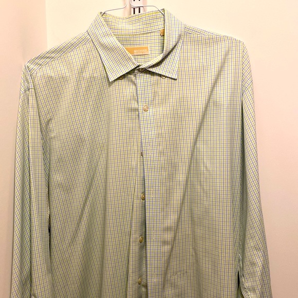 Mens button down green checkered shirt - Picture 1 of 1